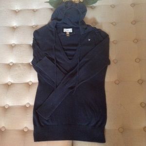 American Eagle Hooded Navy Sweater